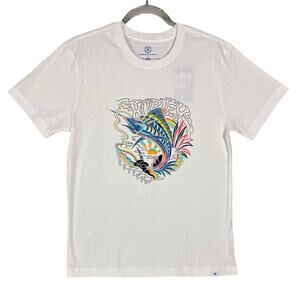 Hurley Born From Water Swordfish Casual Crew Neck Graphic Tee Shirt